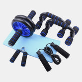 Fitnessgeräte fürs Fitnessstudio: Bauchmuskeltrainer, Liegestützstange, Springseil-Set – Muskeltrainer-Set